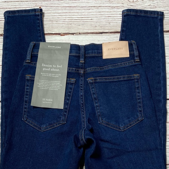 NWT Everlane High Rise Skinny Stretch Ankle Jeans Sz 23 - Picture 3 of 12